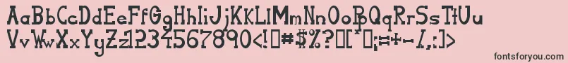 フォントSerifonNormal – ピンクの背景に黒い文字