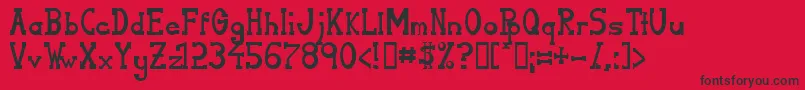 フォントSerifonNormal – 赤い背景に黒い文字