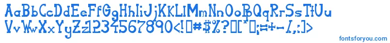 フォントSerifonNormal – 白い背景に青い文字