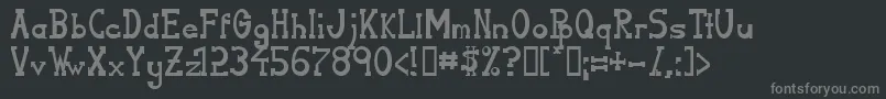 フォントSerifonNormal – 黒い背景に灰色の文字