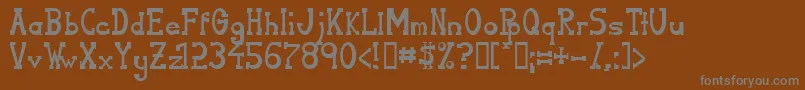 フォントSerifonNormal – 茶色の背景に灰色の文字