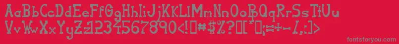 フォントSerifonNormal – 赤い背景に灰色の文字