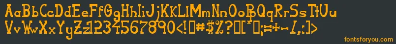 SerifonNormal-Schriftart – Orangefarbene Schriften auf schwarzem Hintergrund