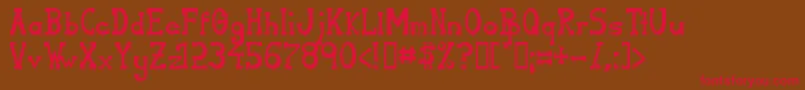 フォントSerifonNormal – 赤い文字が茶色の背景にあります。