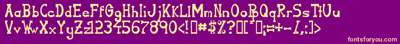 フォントSerifonNormal – 紫の背景に黄色のフォント