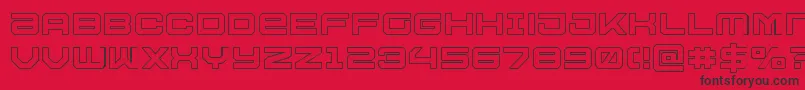 Ussdallasout Font – Black Fonts on Red Background