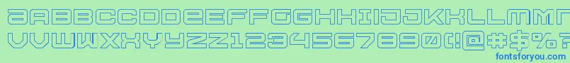 Ussdallasout Font – Blue Fonts on Green Background