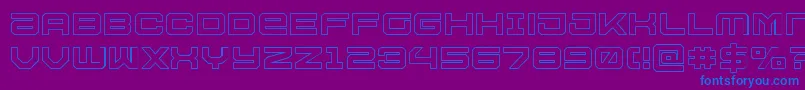 Ussdallasout Font – Blue Fonts on Purple Background