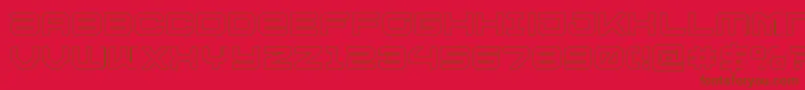 Ussdallasout Font – Brown Fonts on Red Background
