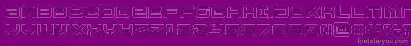 Ussdallasout-Schriftart – Graue Schriften auf violettem Hintergrund