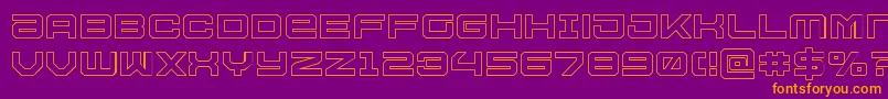 Ussdallasout Font – Orange Fonts on Purple Background