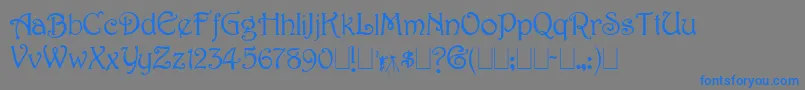Harringt Font – Blue Fonts on Gray Background