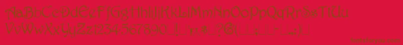 Harringt Font – Brown Fonts on Red Background