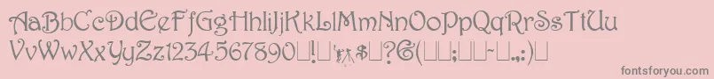 Harringt Font – Gray Fonts on Pink Background