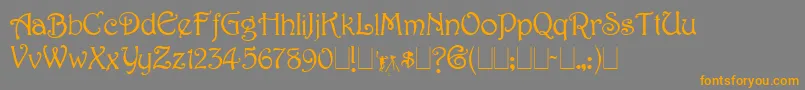 Harringt Font – Orange Fonts on Gray Background