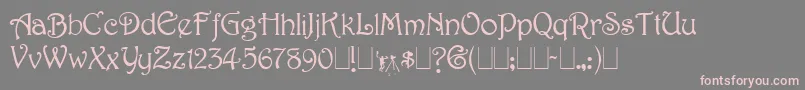 Harringt Font – Pink Fonts on Gray Background