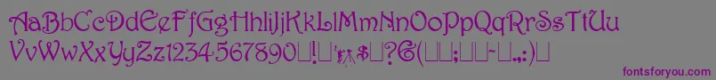 Harringt Font – Purple Fonts on Gray Background