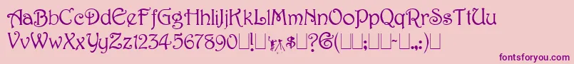 Harringt Font – Purple Fonts on Pink Background