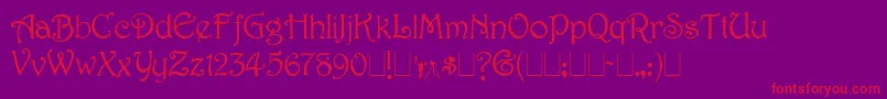 Harringt Font – Red Fonts on Purple Background