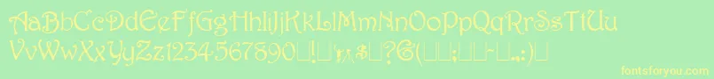 Harringt Font – Yellow Fonts on Green Background