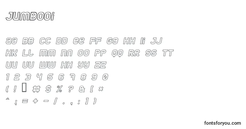 Schriftart Jumbooi – Alphabet, Zahlen, spezielle Symbole