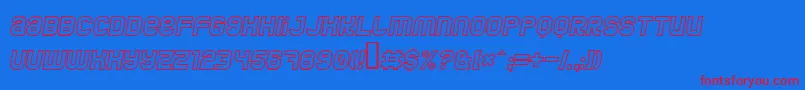 Jumbooi Font – Red Fonts on Blue Background