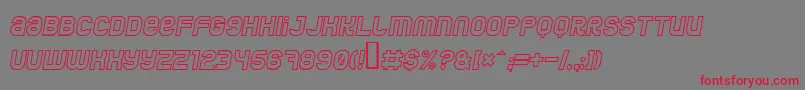 フォントJumbooi – 赤い文字の灰色の背景