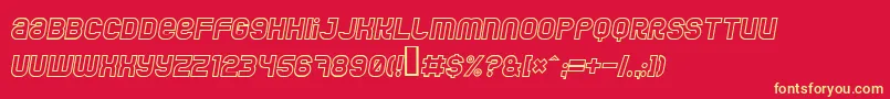 Jumbooi Font – Yellow Fonts on Red Background