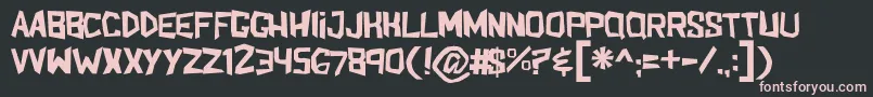 Shakeandbake Font – Pink Fonts on Black Background