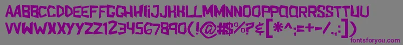 Shakeandbake-Schriftart – Violette Schriften auf grauem Hintergrund