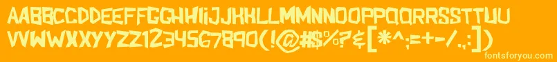 Shakeandbake Font – Yellow Fonts on Orange Background