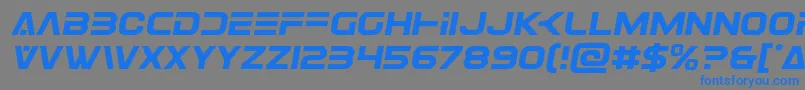 Eurofightersemital Font – Blue Fonts on Gray Background