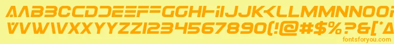 Eurofightersemital Font – Orange Fonts on Yellow Background