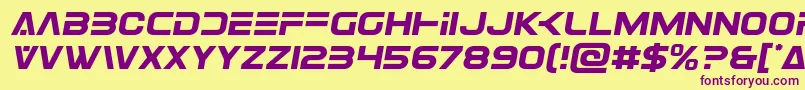 Eurofightersemital Font – Purple Fonts on Yellow Background