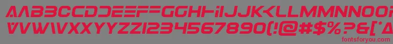 Eurofightersemital Font – Red Fonts on Gray Background