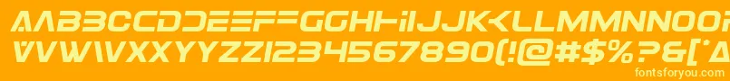 Eurofightersemital Font – Yellow Fonts on Orange Background