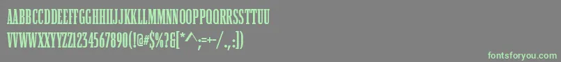 BostonCompressedBold Font – Green Fonts on Gray Background