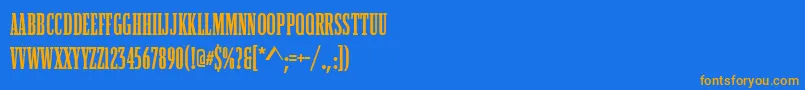 Подробнее о шрифте BostonCompressedBold Шрифт BostonCompressedBold – оранжевые шрифты на синем фоне