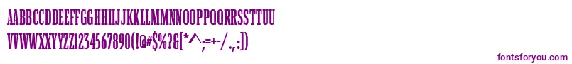 BostonCompressedBold Font – Purple Fonts on White Background