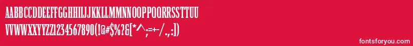 BostonCompressedBold Font – White Fonts on Red Background