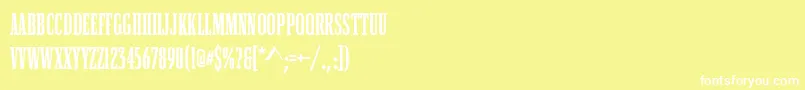 BostonCompressedBold Font – White Fonts on Yellow Background