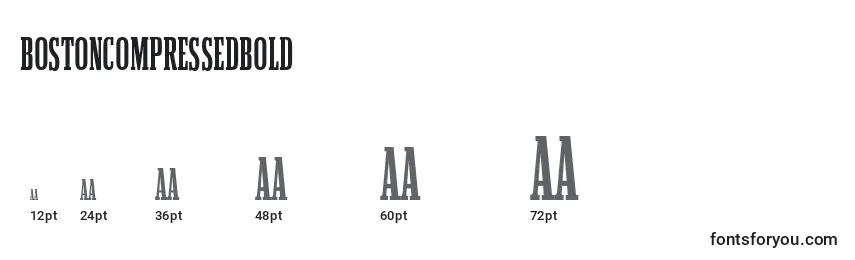 BostonCompressedBold Font Sizes
