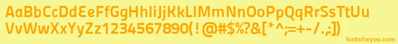 Panefresco800wtregular Font – Orange Fonts on Yellow Background