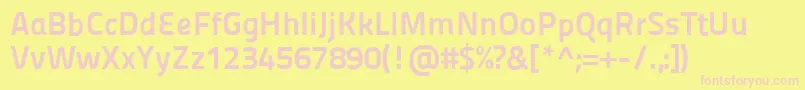 Panefresco800wtregular Font – Pink Fonts on Yellow Background