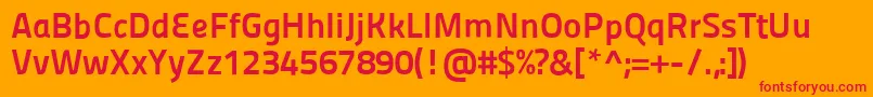 Panefresco800wtregular Font – Red Fonts on Orange Background