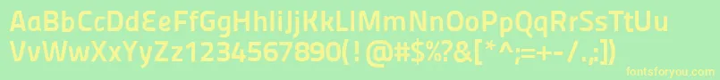 Panefresco800wtregular Font – Yellow Fonts on Green Background