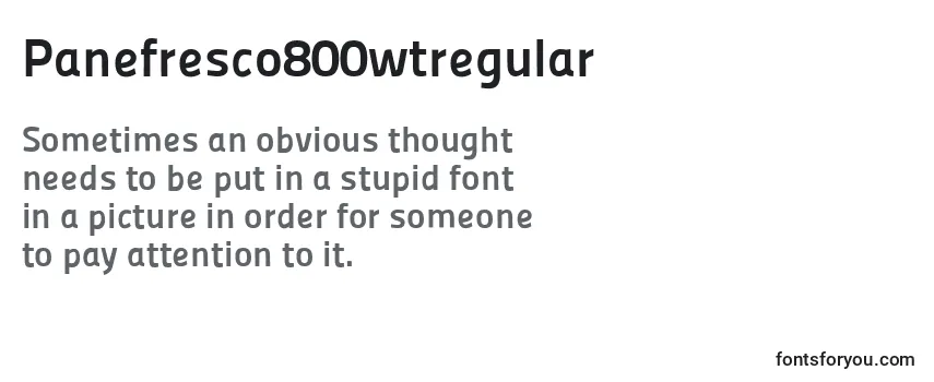 Review of the Panefresco800wtregular Font