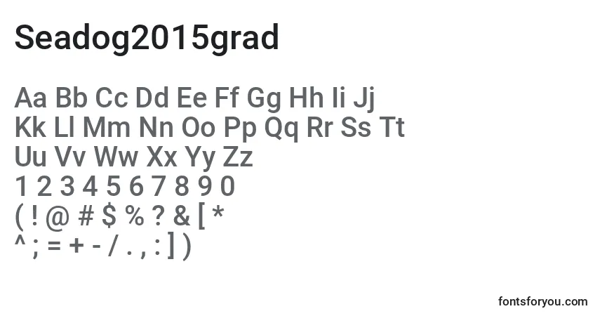 Schriftart Seadog2015grad – Alphabet, Zahlen, spezielle Symbole