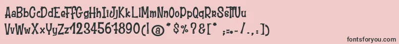 MoustacheClub2 Font – Black Fonts on Pink Background