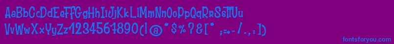 MoustacheClub2 Font – Blue Fonts on Purple Background